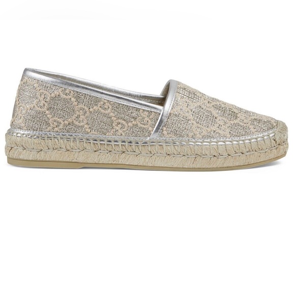 Gucci GG Signature Heritage Logo Canvas Espadrilles SZ 35 - Picture 12 of 16